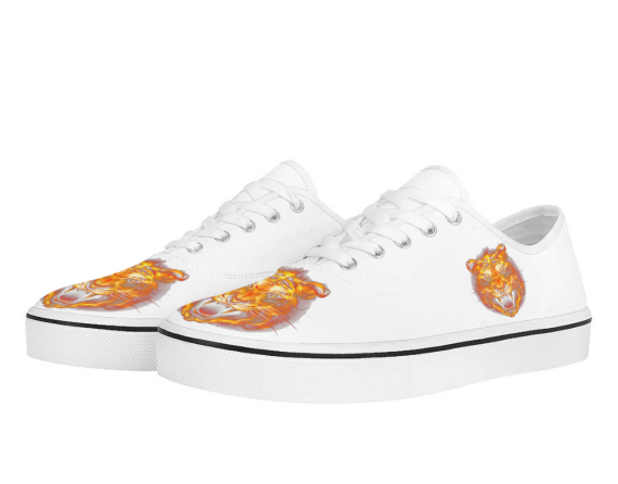 Blazing Tiger - Motif Canvas Sneakers