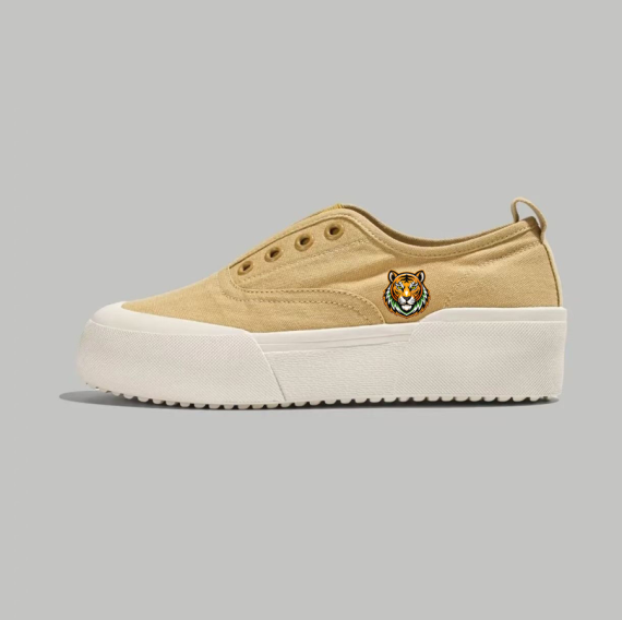 Colorful Tiger - Badge Platform Slip - Ons
