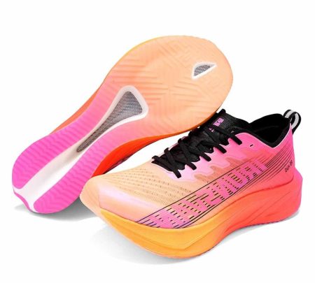 Men's and Women's Running Shoes - Carbon Plate Running Shoes Lightweight, Cushioned, Arch Support Sneakers for Running, Training, and Daily Wear-Orange-red