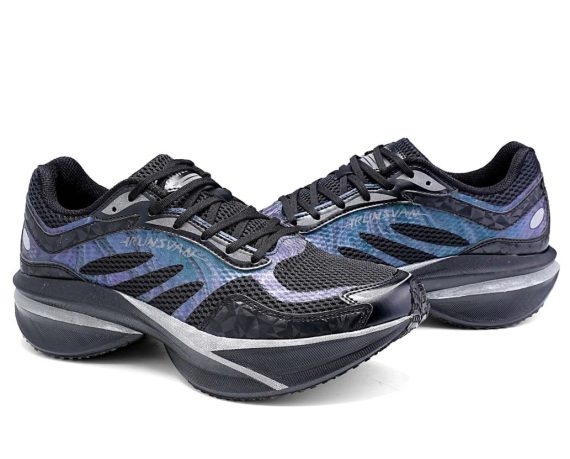 Women & Mens for Running Shoes - Carbon Plate Running,Shoes High Rebound, Dual Cushion, Slip-Resistant for Daily Exercise Training Commuting - Interstellar Black