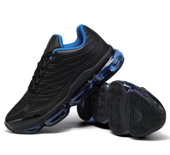 Men's Air Running Shoes Non Slip Workout Casual Sport Shoes for Men Basketball Sneakers Fashion Tennis Sport Fitness Cross Trainers - Black/Blue