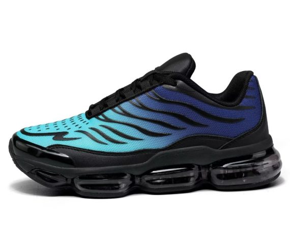 Men's Air Running Shoes Non Slip Workout Casual Sport Shoes for Men Basketball Sneakers Fashion Tennis Sport Fitness Cross Trainers - Black/Cyan