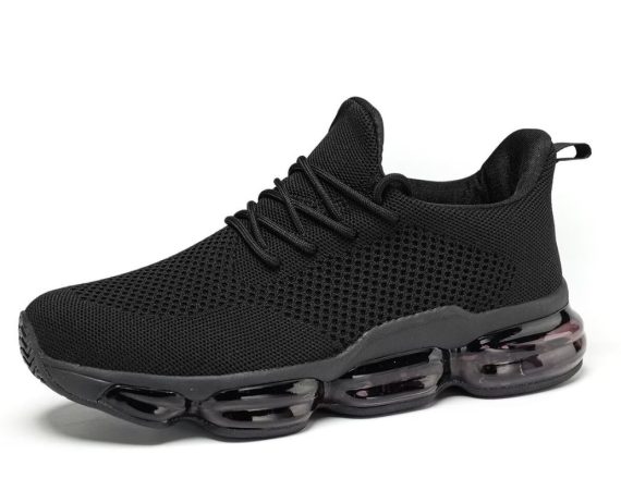 Men's Air Running Shoes Non Slip Workout Casual Sport Shoes for Men Basketball Sneakers Fashion Tennis Sport Fitness Cross Trainers - Z06 Black