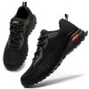Men's Trail Running Shoes Fashion Walking Hiking Sneakers for Men Tennis Cross Training Shoe Outdoor Snearker Mens Casual Workout Footwear - Black