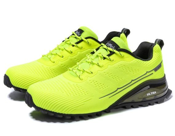 Men's Trail Running Shoes Fashion Walking Hiking Sneakers for Men Tennis Cross Training Shoe Outdoor Snearker Mens Casual Workout Footwear - Fluorescent Green