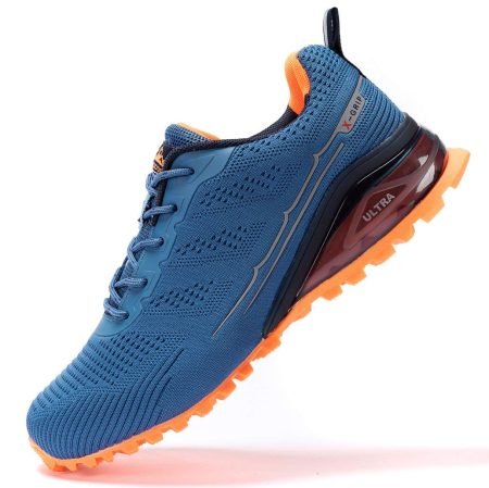 Men's Trail Running Shoes Fashion Walking Hiking Sneakers for Men Tennis Cross Training Shoe Outdoor Snearker Mens Casual Workout Footwear - Blue