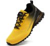 Men's Trail Running Shoes Fashion Walking Hiking Sneakers for Men Tennis Cross Training Shoe Outdoor Snearker Mens Casual Workout Footwear - Yellow