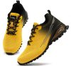 Men's Trail Running Shoes Fashion Walking Hiking Sneakers for Men Tennis Cross Training Shoe Outdoor Snearker Mens Casual Workout Footwear - Yellow