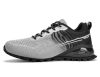 Men's Trail Running Shoes Fashion Walking Hiking Sneakers for Men Tennis Cross Training Shoe Outdoor Snearker Mens Casual Workout Footwear - Black Grey