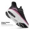Women's Slip On Walking Shoes Running Comfortable Tennis Breathable Non Slip Athletic Gym Workout Cross Training Fashion Sneakers - Black/Fuchsia