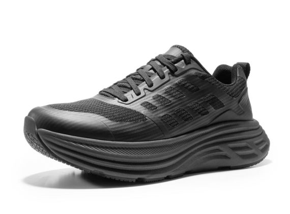 Women's Walking Shoes Cushion Running Tennis Shoes ActiveFloat Non-Slip Comfortable Breathable Workout Gym Sports Athletic Fashion Sneakers - Black