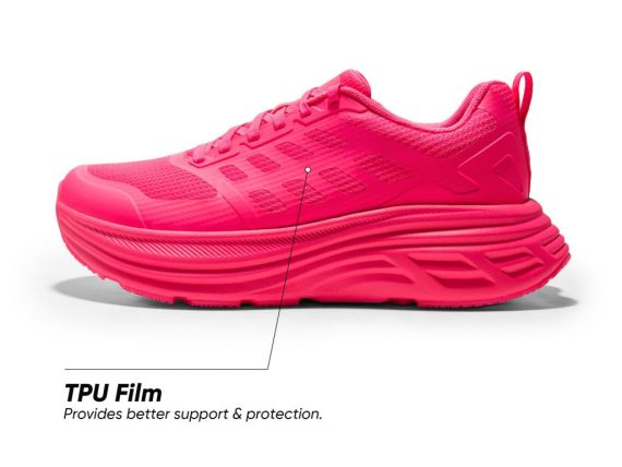 Women's Walking Shoes Cushion Running Tennis Shoes ActiveFloat Non-Slip Comfortable Breathable Workout Gym Sports Athletic Fashion Sneakers - Hot Pink