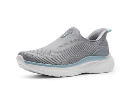 Women's Slip on Walking Shoes Hands Free Non-Slip Lightweight Gym Workout Casual Comfort Breathable Running Tennis SwiftSleek Fashion Sneakers - Grey