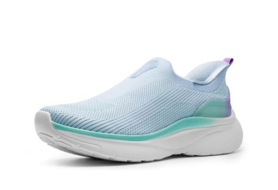 Women's Slip on Walking Shoes Hands Free Non-Slip Lightweight Gym Workout Casual Comfort Breathable Running Tennis SwiftSleek Fashion Sneakers - Light Blue