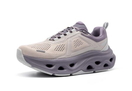 Women's Comfortable Walking Shoes Running Tennis MovePropel Athletic Gym Workout Jogging Fashion Sneakers - Grey Pink/Purple