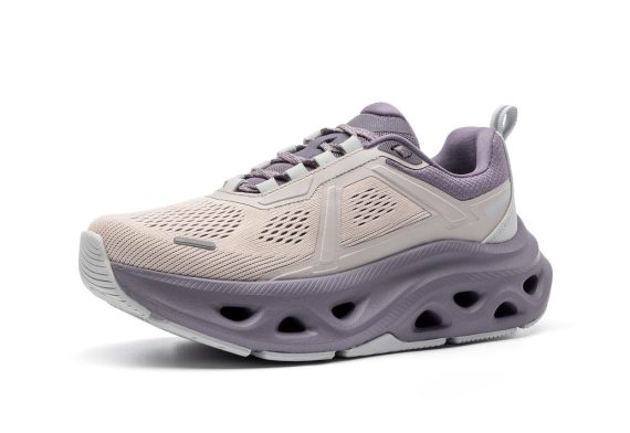Women's Comfortable Walking Shoes Running Tennis MovePropel Athletic Gym Workout Jogging Fashion Sneakers - Grey Pink/Purple