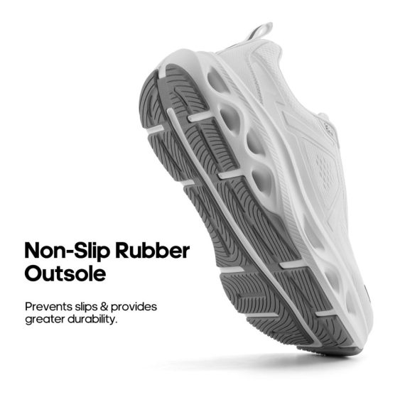 Women's Comfortable Walking Shoes Running Tennis MovePropel Athletic Gym Workout Jogging Fashion Sneakers - White