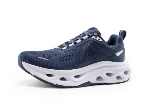 Men's Comfortable Walking Shoes MovePropel Athletic Breathable Gym Workout Tennis Jogging Cross Training Non Slip Fashion Running Sneakers - Dark Blue